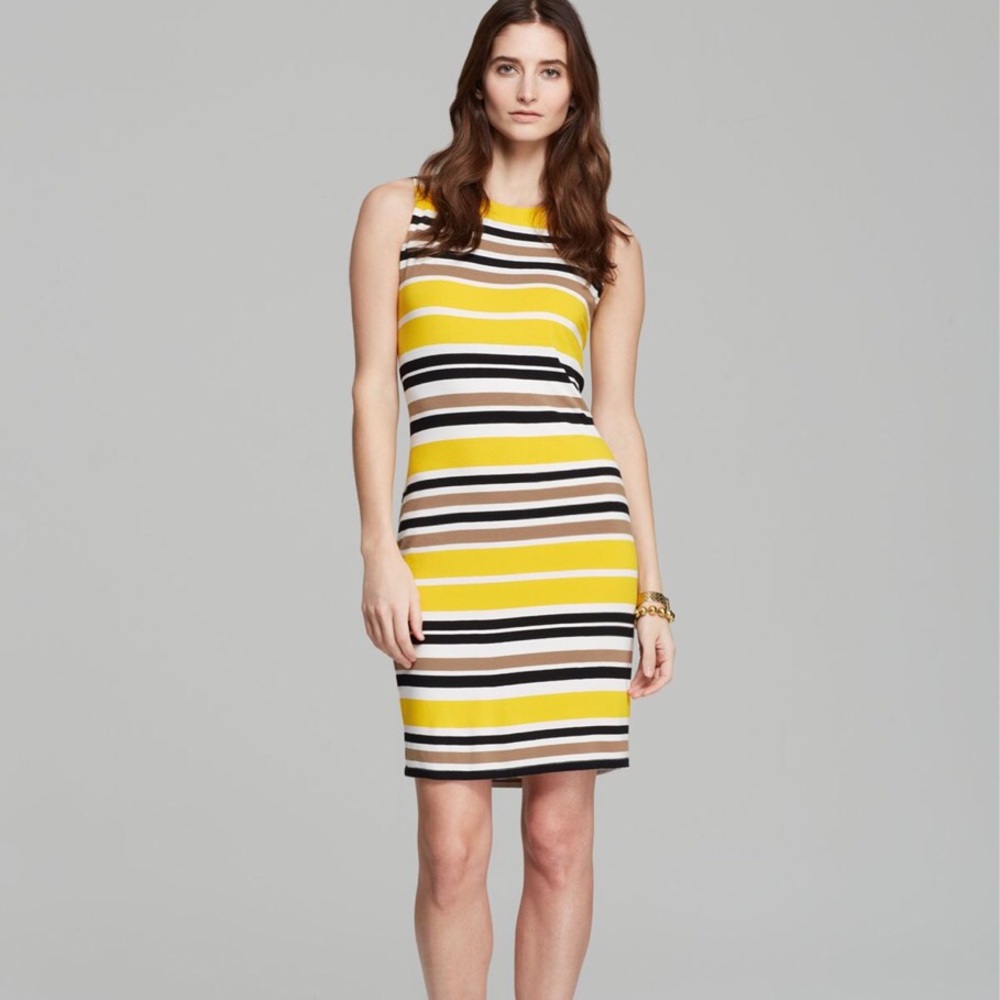 Vince Camuto Yellow Stripe Dress